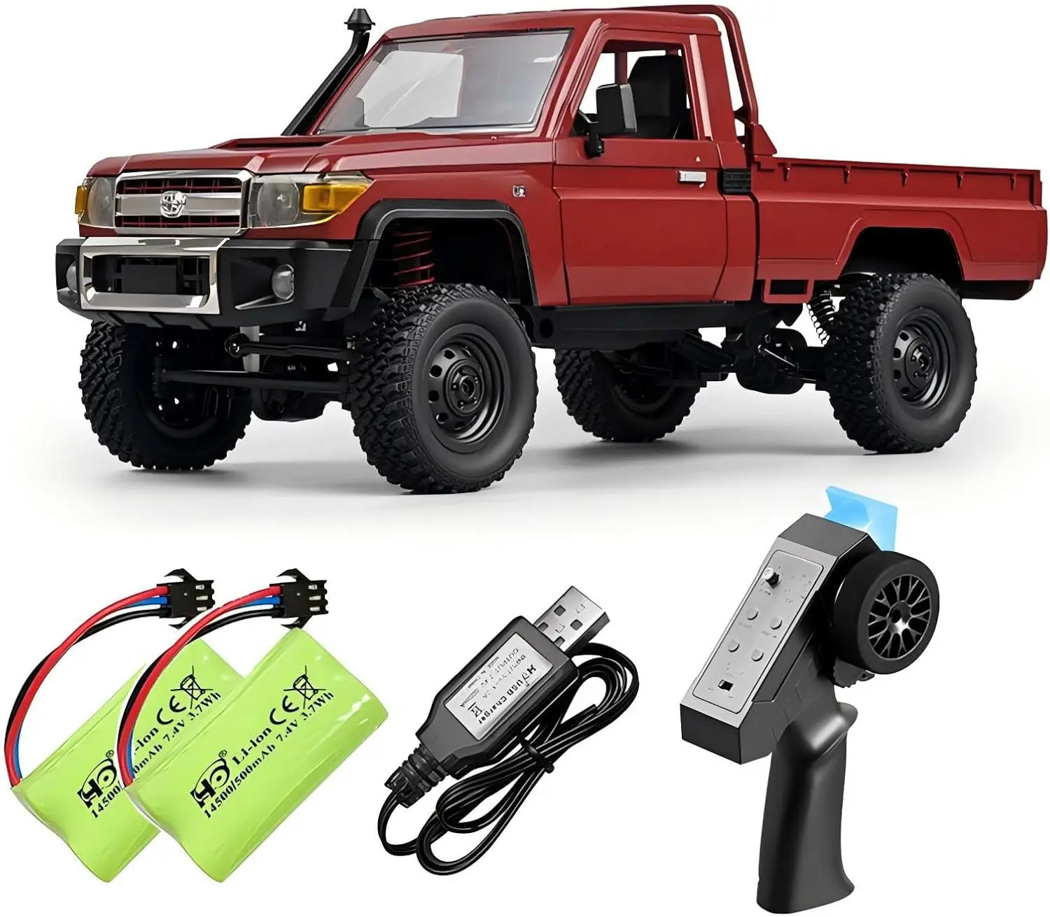 

Радиоуправляемый внедорожник-краулер 1/12 масштаба, 4x4, с пультом 2.4 ГГц и двумя батареями — отличный подарок для детей