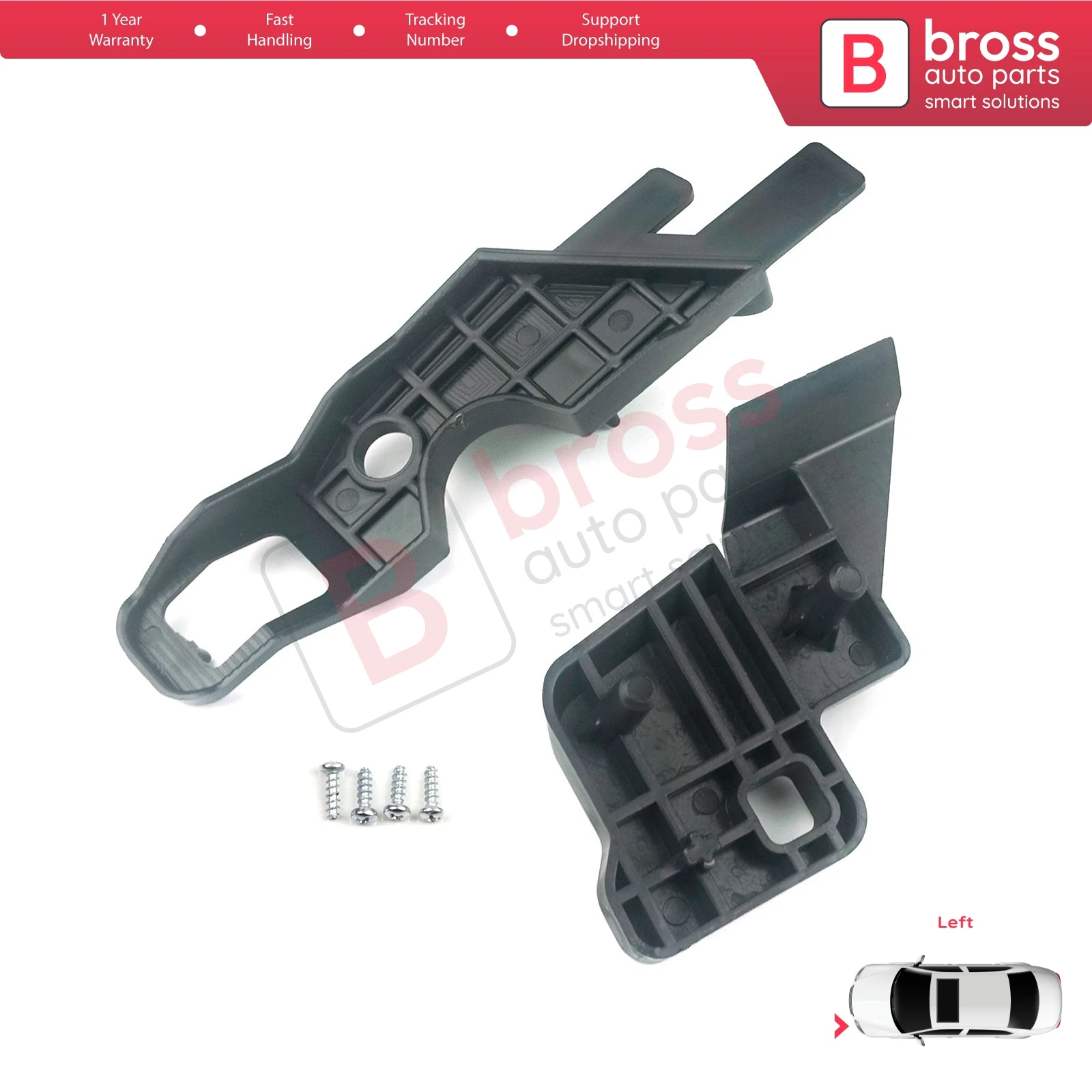 BHL536 Car Headlight Headlamp Housing Repair Mount Holder Bracket Tab Clips Left Side for Citroen C-Elysee 2012-2017 9675140080