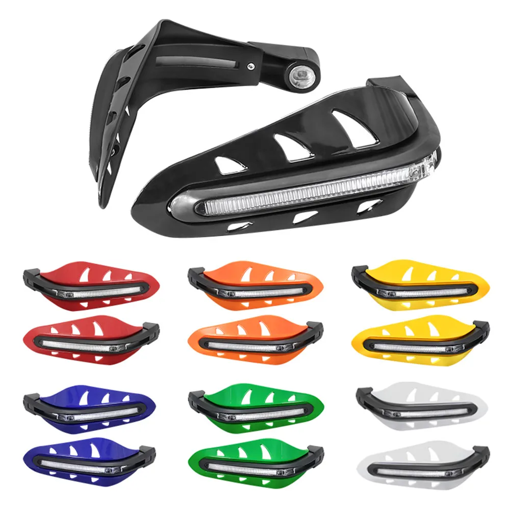 

Motorcycle 7/8'' 22mm Hand Guards Motocross Handguards w/LED Running lights ATV
