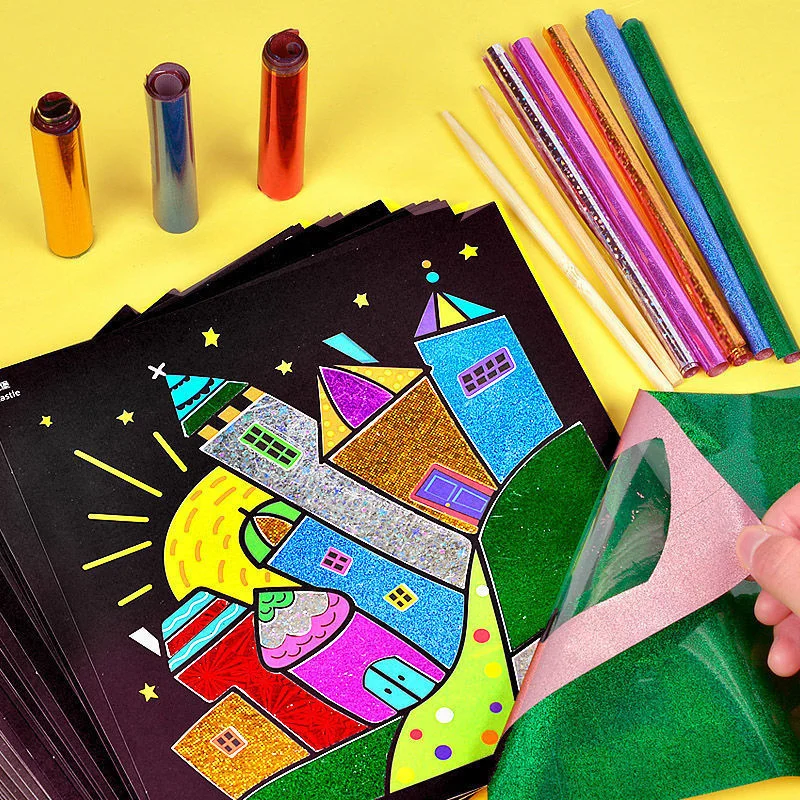 DIY Magic Transfer Painting Crafts Kids Arts And Crafts Educational Toys For Children Cartoon Creative Learning Drawing Toys