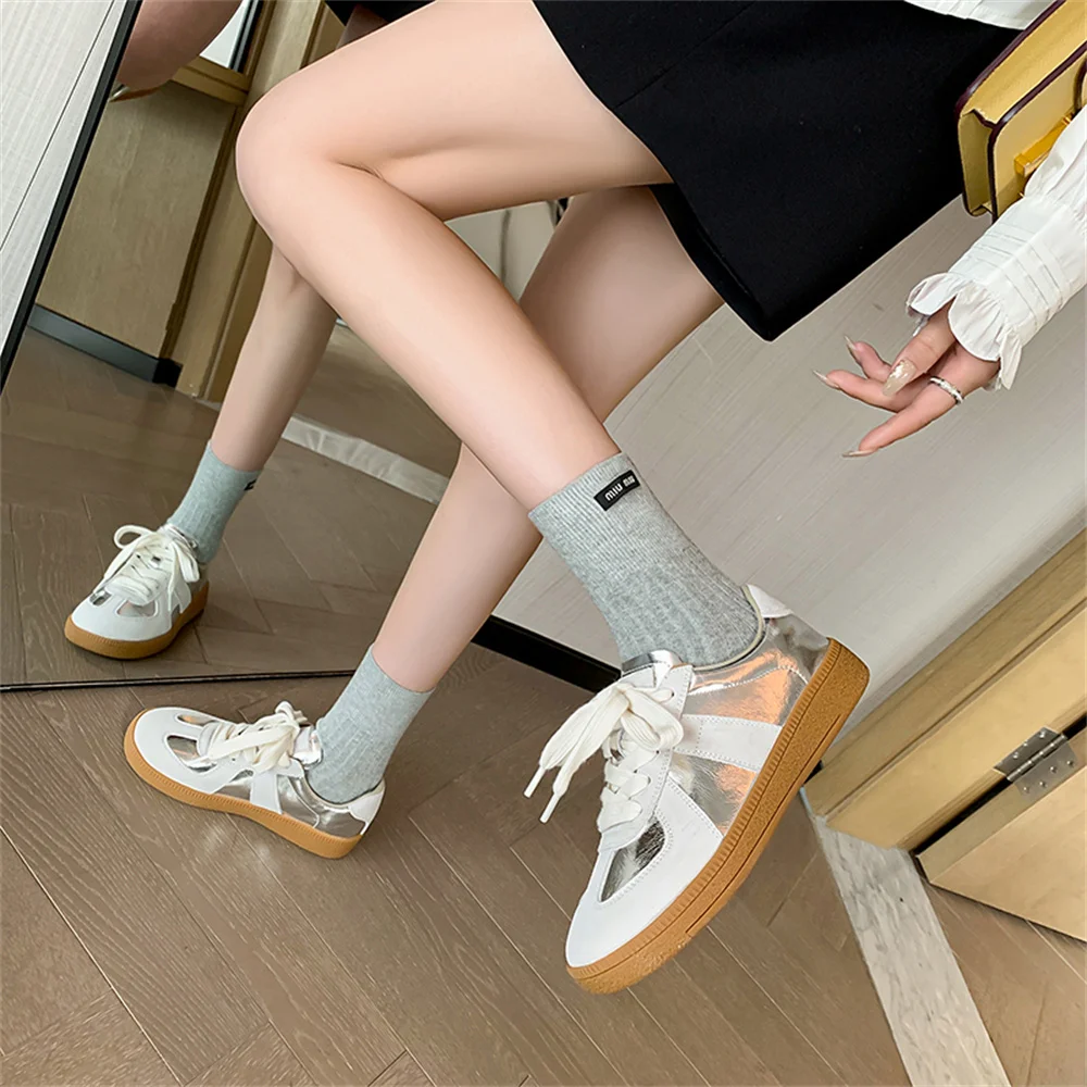 FEDONAS Fashion Women Suede Leather Sneakers Flats Heels Lace Up Spring Summer Autumn Casual Shoes Woman Round Toe Sport Shoes