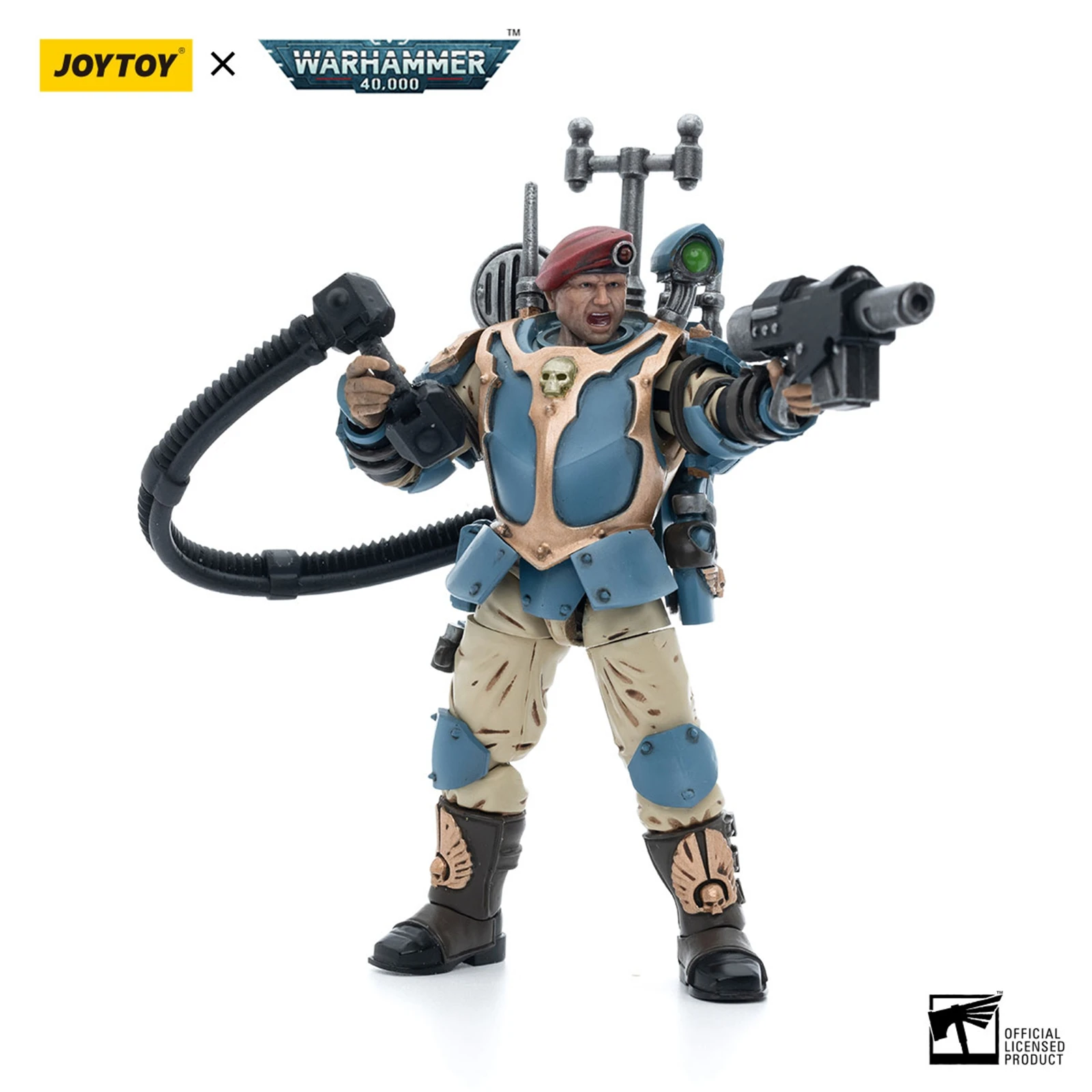 

JOYTOY Warhammer 40000 1/18 Action JT5147 Astra Militarum Tempestus Scions Command Squad 55th Kappic Eagles Vox Operator