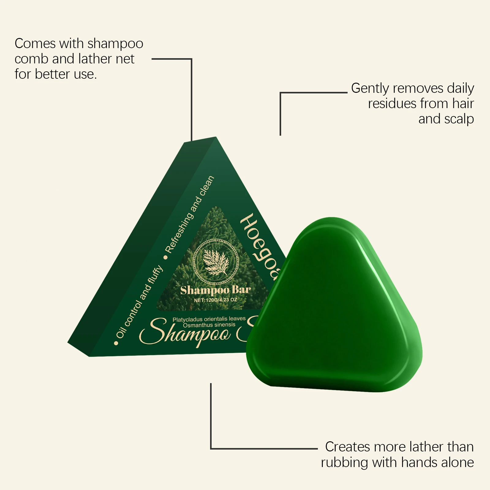 قالب شامبو مغذي لطيف لتنظيف فروة الرأس والتحكم في الزيت ومضاد للحكة الجافة ومنعش يمنع تساقط الشعر وصابون شامبو مرطب