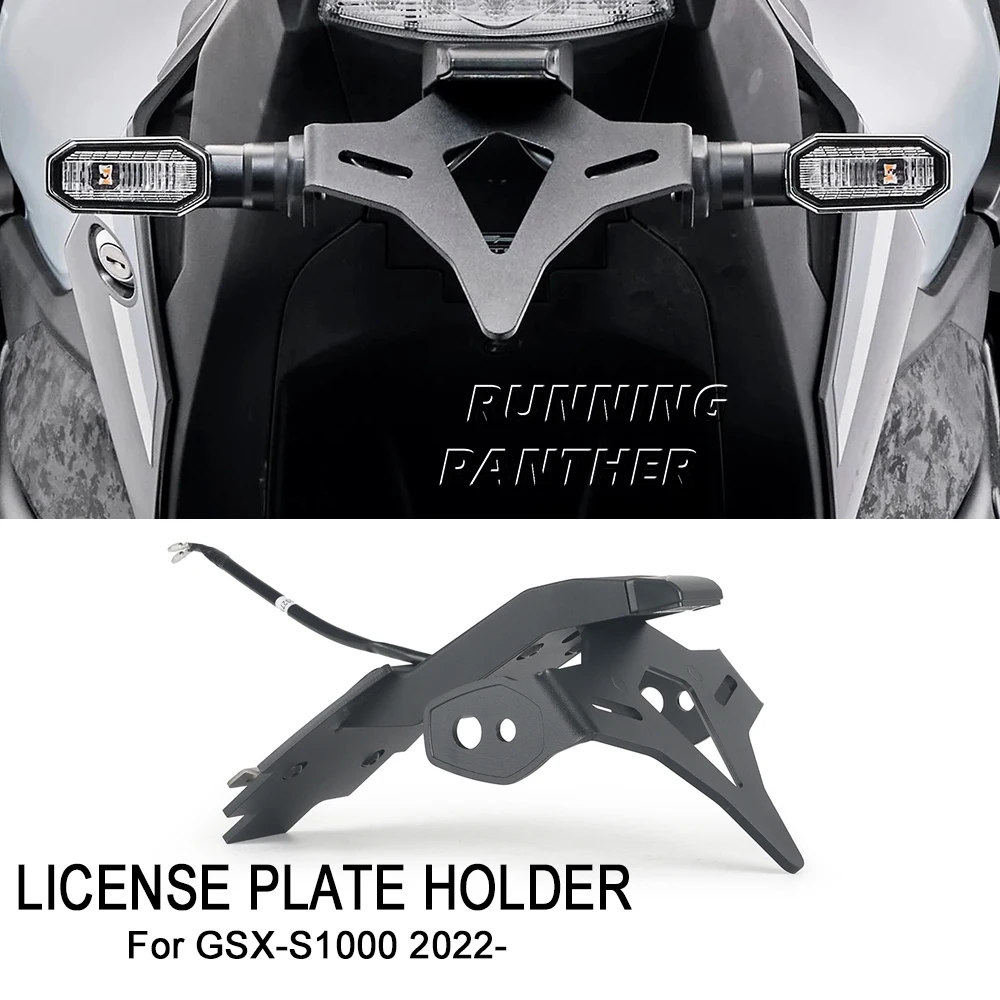 

For GSX-S1000 GSX S1000 2022- Motorcycle Rear Short Tail Stock License Plate Holder Tailstock Frame Bracket