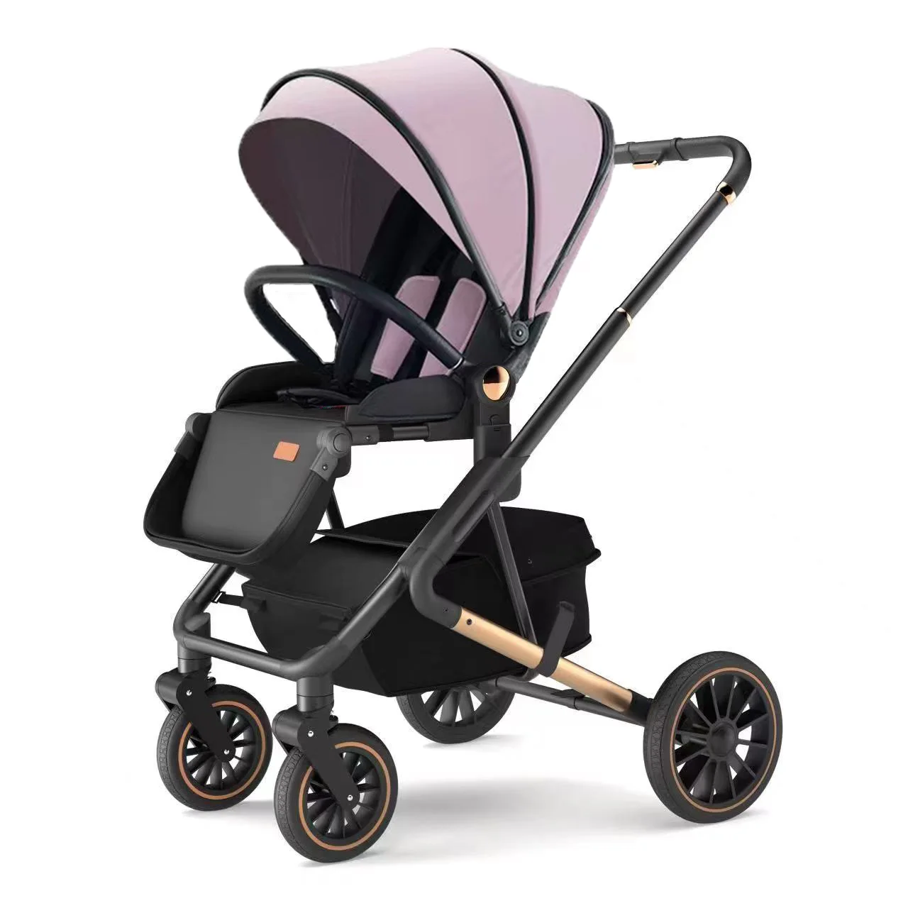 

Stroller baby stroller fold Handcart with four wheels Bidirectional shock absorption stroller