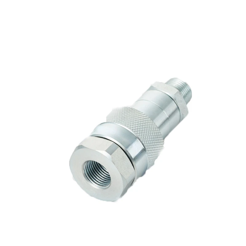 Hydraulic Quick Connector Jack Oil Pipe Connector High Pressure 72MPa Double Self Sealing Internal and External Thread