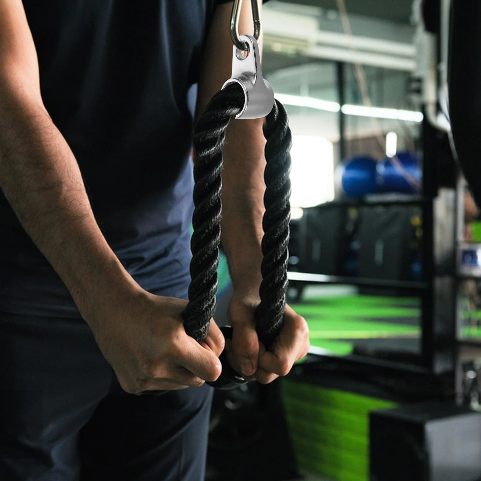 مرفق دوار للحبل ثلاثي الرؤوس شديد التحمل لآلات الكابلات - مرفق كابل حبل سحب ثلاثي الرؤوس احترافي للياقة البدنية