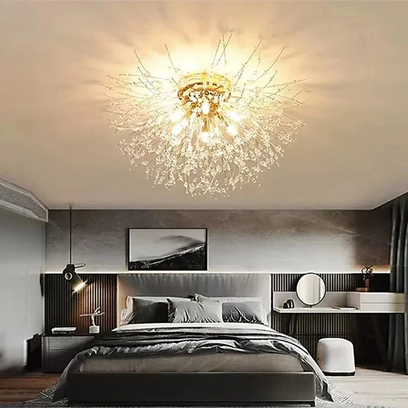 

Modern Sky Star Fireball Crystal Pendant LED Lighting Dandelion Restaurant, Living Room Pendant, Bar Art Danish Luminaire