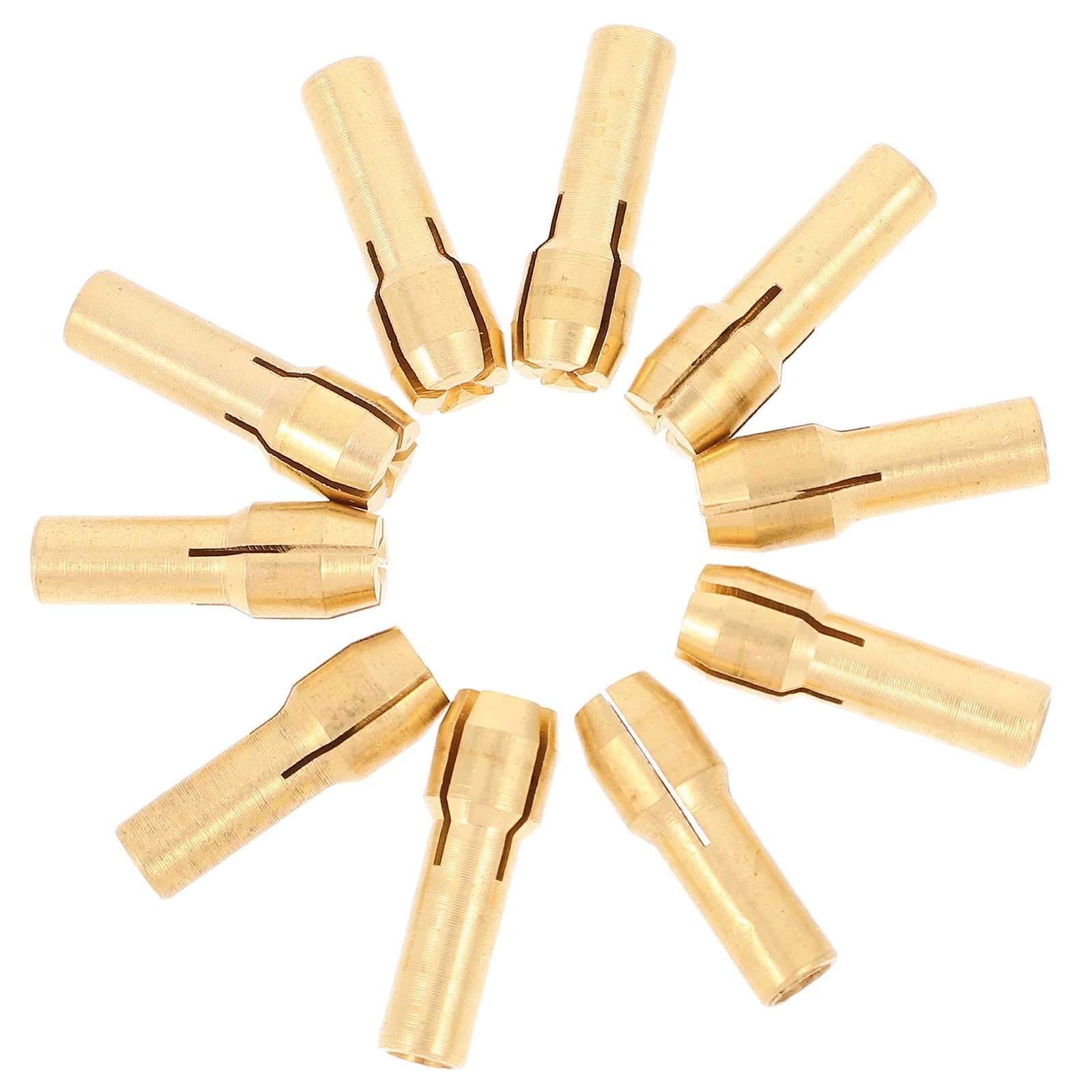 10 قطعة الحفر الكهربائية تشاك كوليت مجموعة النحاس الدقة أداة تجليخ حامل الملحقات الدوارة استبدال محول بدون مفتاح