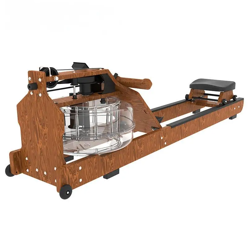 

Wooden Indoor Air Rower Rowing Machine Water Rower for Home Sports Fitness Training Stretch Equipment in a Commercial Wood Box