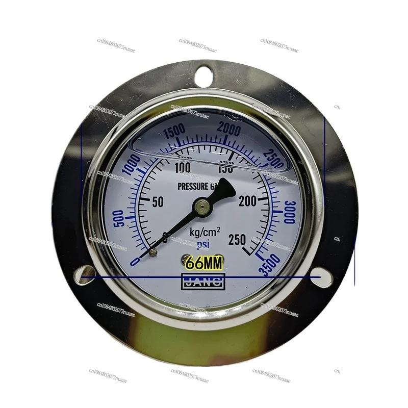 Shock-Resistant Pressure Gauge, Injection Molding Machine, Anti-Seismic, Hydraulic Pressure, YN-60ZT Axial Edge