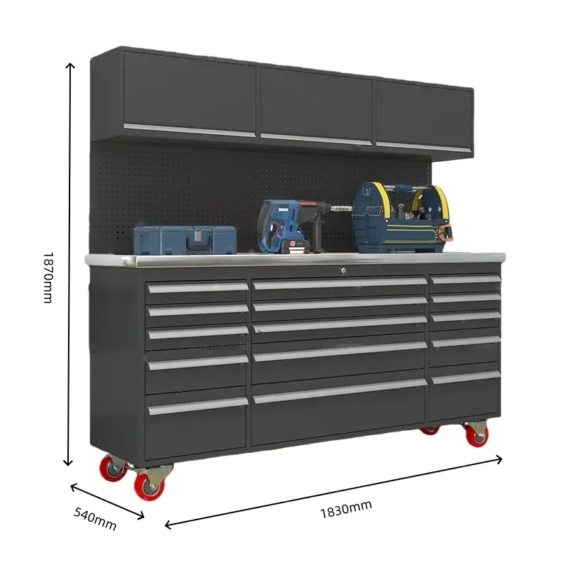 Multi-functional Heavy-duty Hardware Rolling Tool Chest Cabinet, Auto Repair Shop Combination Cart, Workshop Workbench Garage