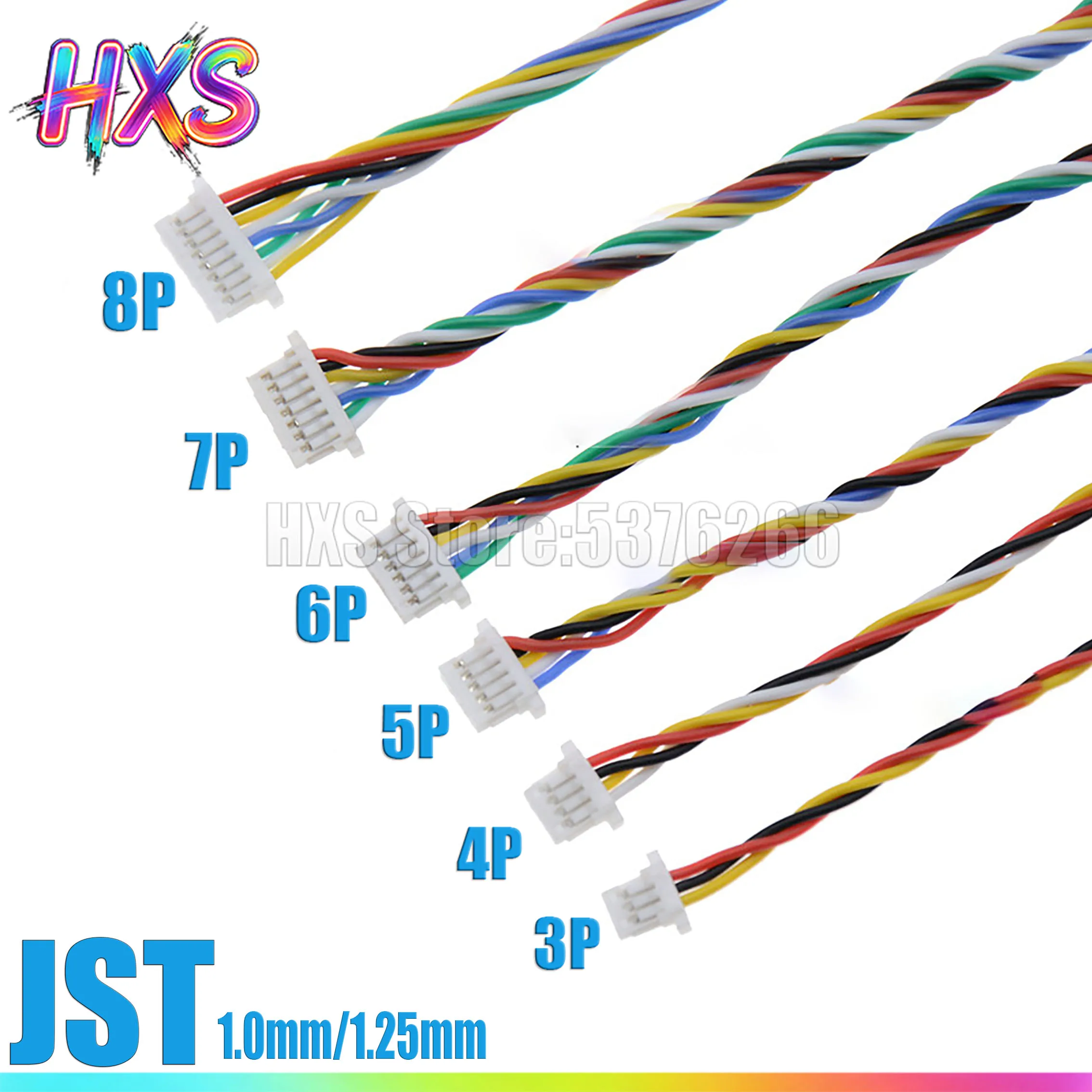 1PCS 3P 4P 5P 6P 7P 8P 15CM Panda Receiver Power Cable SH1.0 MX1.25mm Image Transmission Flight Control Connection SiliconeCable