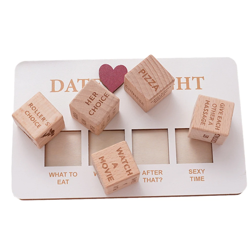 Dating Game Dice Wooden Game Dice Smooth Wood Wooden 2.5cm 4pcs Consistent Dimensions Couples Games Precise Date