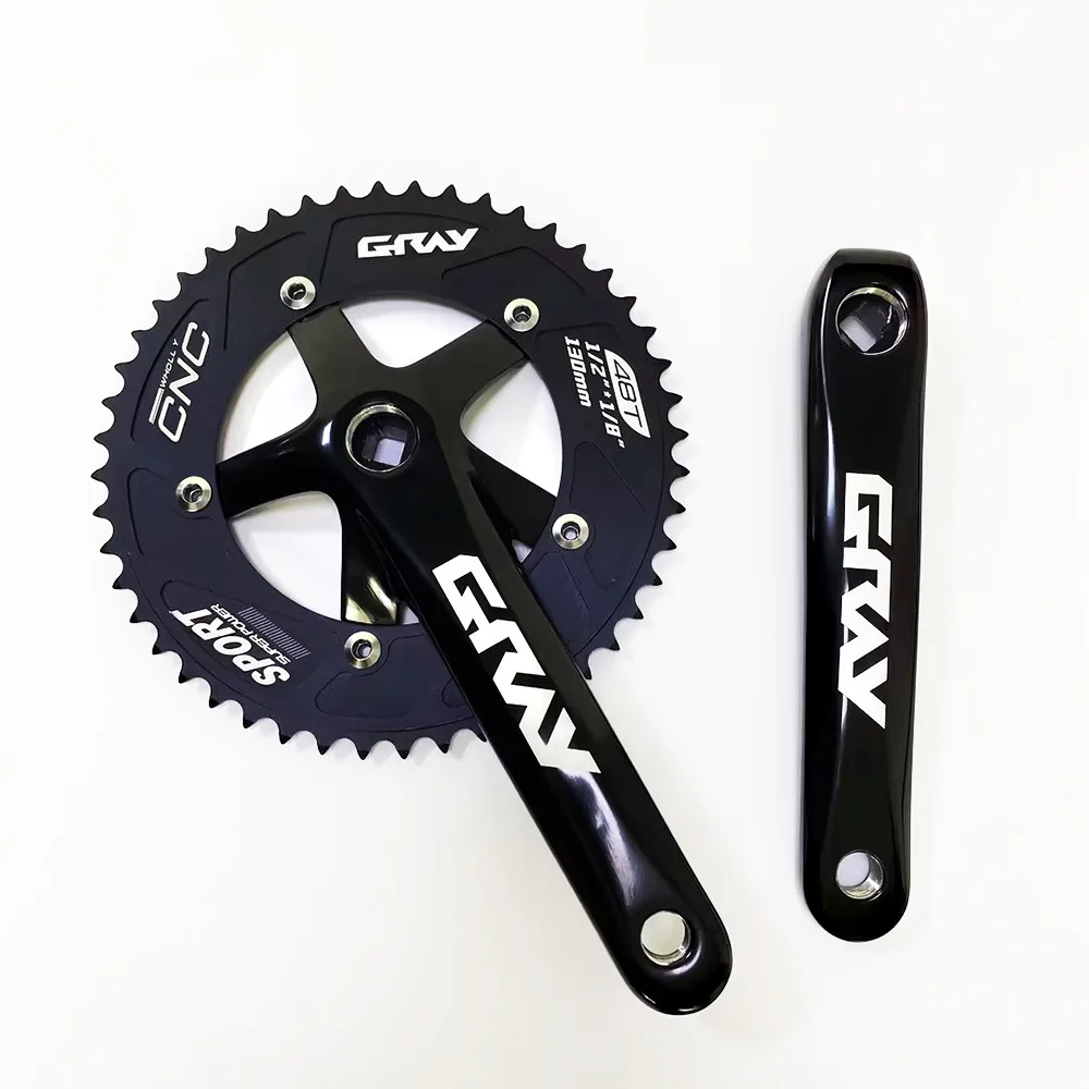 Gary 48T Chainwheel Aluminum Alloy Square Hole Crank Length 170mm Fixie Single Speed Crank Fixed Gear Bike Crank