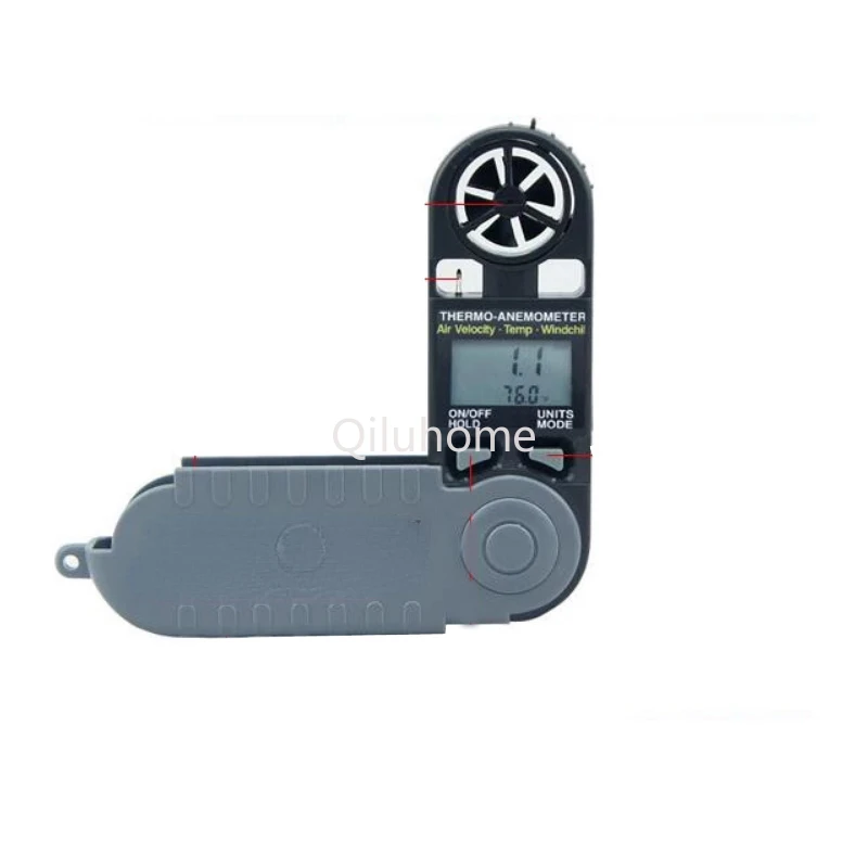 Digital 3-in-1 Wind speed, temperature, Wind Chill pocket temperature anemometer