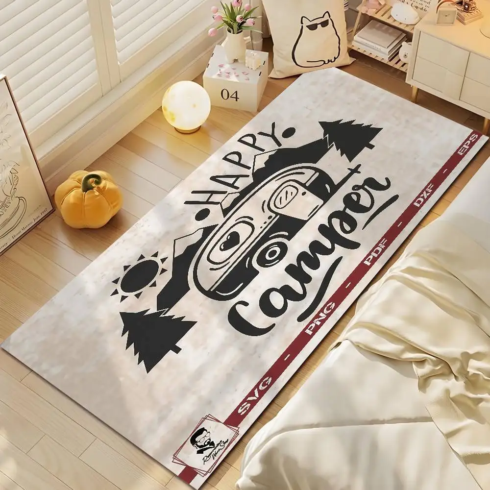 

Floor Mat Printed Large Carpets Room And Bedroom Carpets Bathroom Anti Slip Happy Campers Welcome PolymerDoor MATS Small Carpe