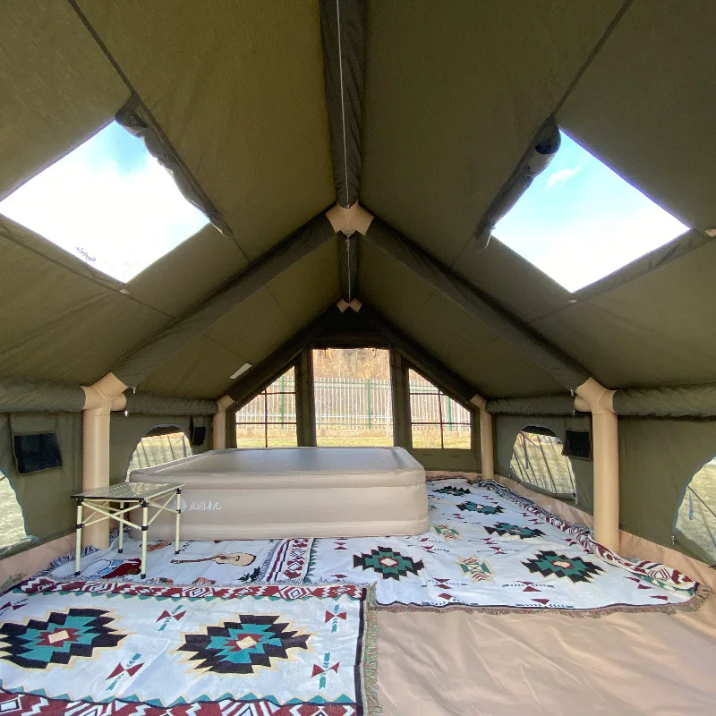 Portable Outdoor Waterproof Cotton Air Tent Quick Automatic Opening-Four-season Double Layer For Travel House Use-Versatile