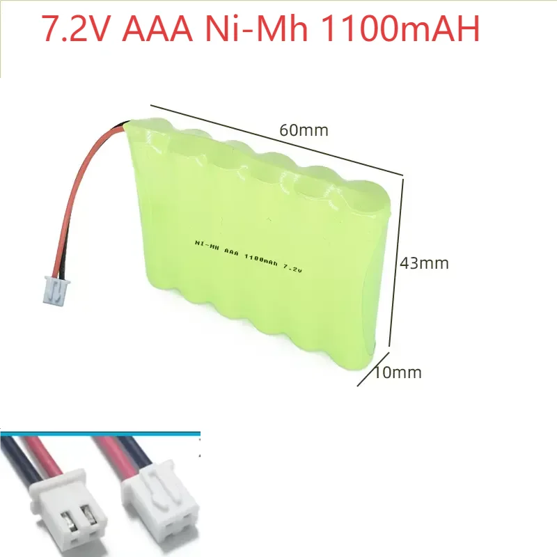 1-3pcs/lot 7.2V AAA Ni-MH Battery 1100mAh Rechargeable Battery for Set Toy Remote Control Car Medical Detector Fire