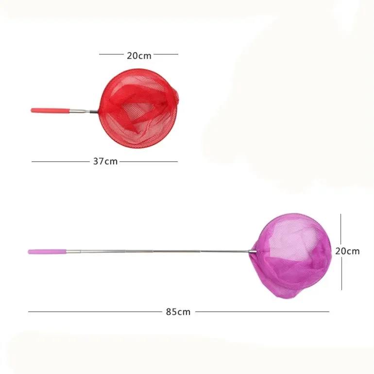텔레스코픽 낚시 곤충 나비 잠자리 그물, 스테인레스 스틸 로드 캐치 올챙이 그물, 어린이 야외 물고기 그물 스타킹
