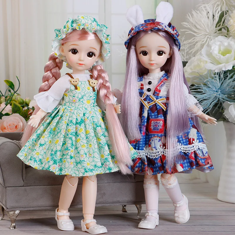 30 ซม.น่ารักLolitaเจ้าหญิงตุ๊กตา 1/6 BJD Kawaiiชุดเจ้าหญิงชุดข้อต่อร่างกายเคลื่อนย้ายได้เด็กเล่นHouseแต่งตัวของเล่นของขวัญ