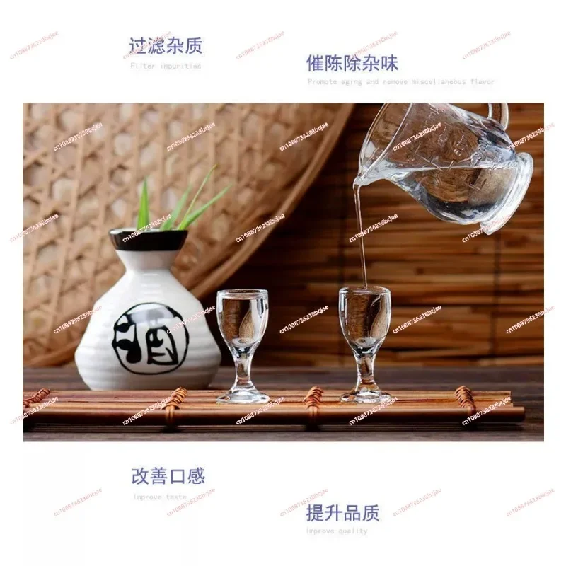 Household Mini Electric Liquor Filter 0.2μm Aperture Ceramic Activated Carbon Wine Filter Machine Suction Device Ageing Machine