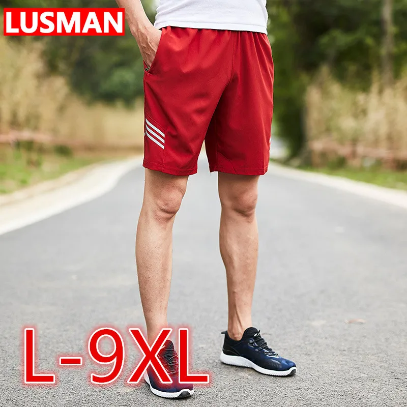 Men Summer Short Pants Large Size L-9XL Casual Sport Running Shorts Loose Elastic Waist Breathable Sweatpants Gym Shorts