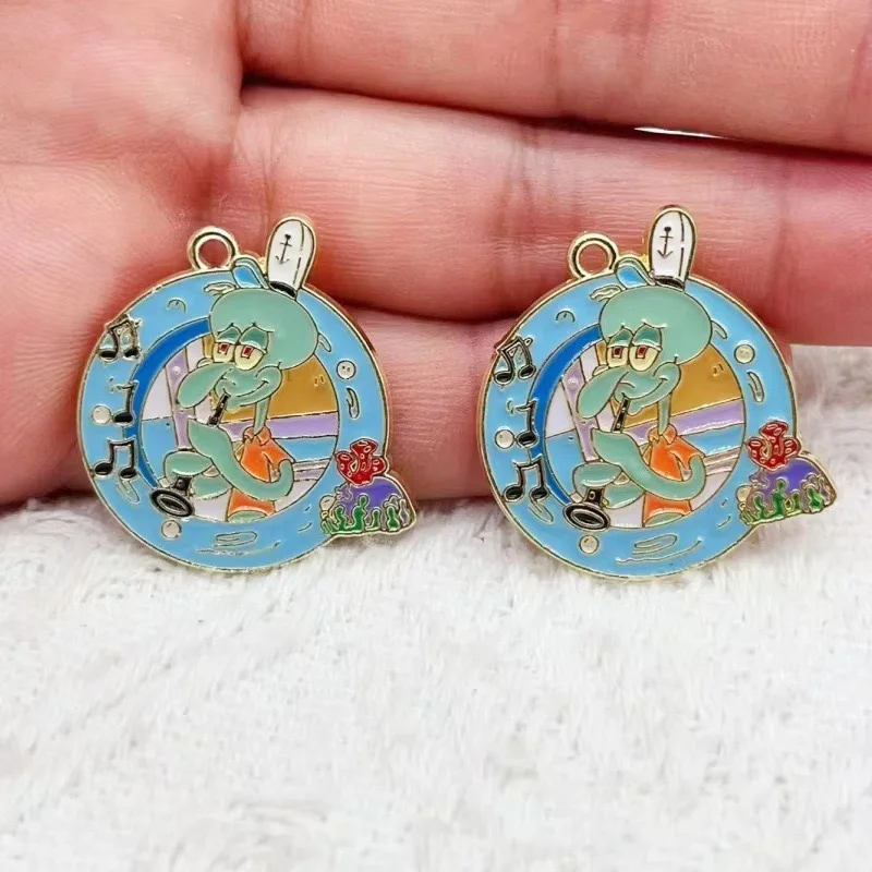 10pcs cartoon anime alloy oil drop pendant, DIY accessory keychain bag pendant view 3
