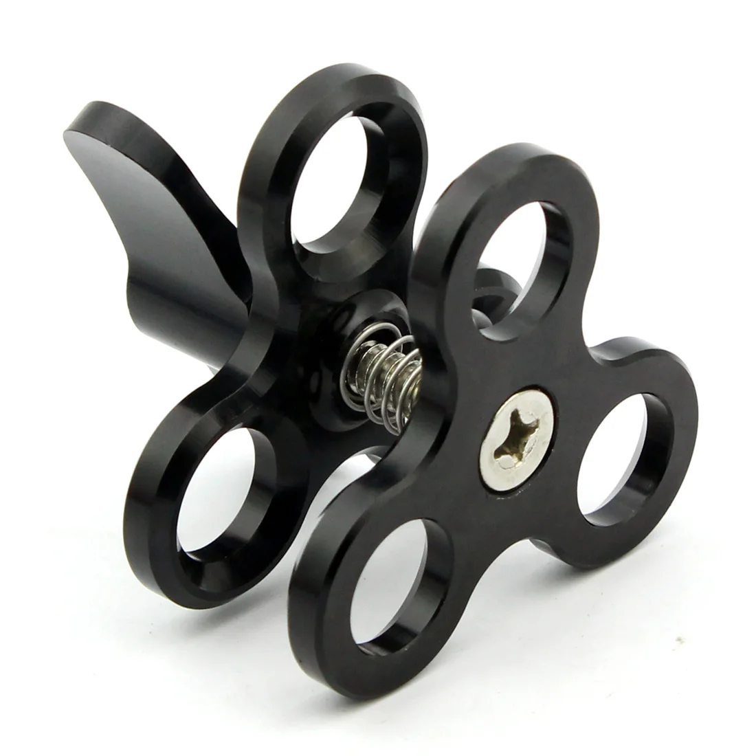 Dreifach-Schmetterlings clip 1 "Kugelkopf-Befestigungs halterung für Gopro 13 Insta360 x4 Tauch schale Ring Licht kugel klemme Stativ kugel adapter – Detail 5