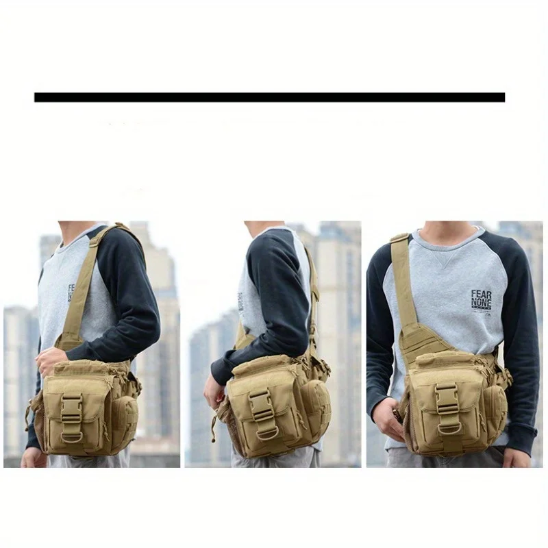 Outdoor Tactical Backpack Saddle Bag Single Shoulder Straddle Bag, Outdoor Travel Tactical Fanny Pack for Cycling Photography