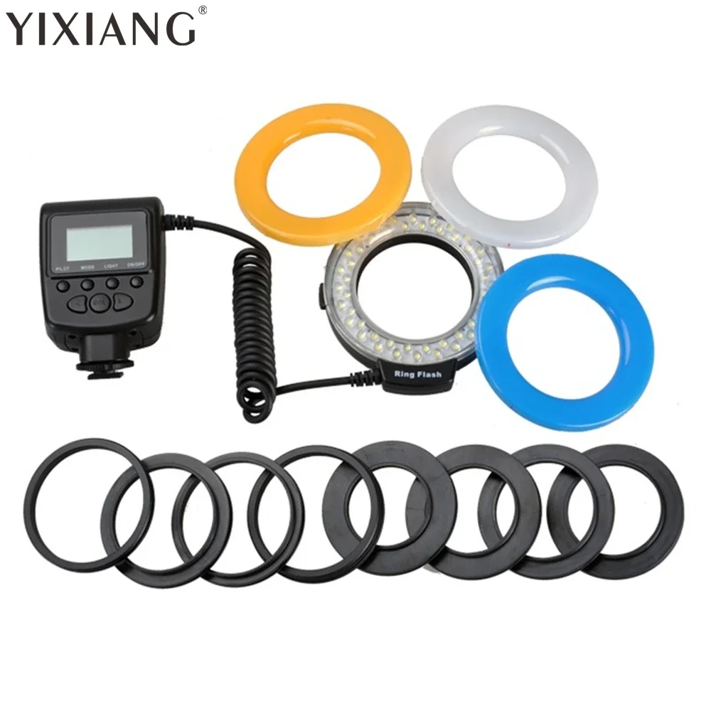 RF-550D RF 550D Macro 48 pieces LED Ring Flash Light for Canon Nikon Pentax Olympus Panasonic DSLR