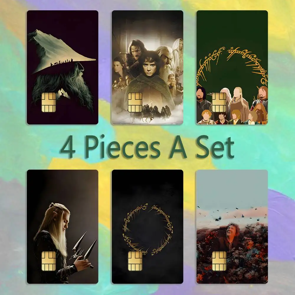 

Film The L-Lord R-Rings Credit Card 4PCS Anti-scratch Waterproof Stickers for Bank Debit Decorative Protection