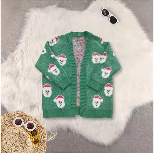 الجملة الاطفال ملابس فتاة مطابقة الشتاء عيد الميلاد طويلة الأكمام سترة سترة الأطفال بوتيك الملابس