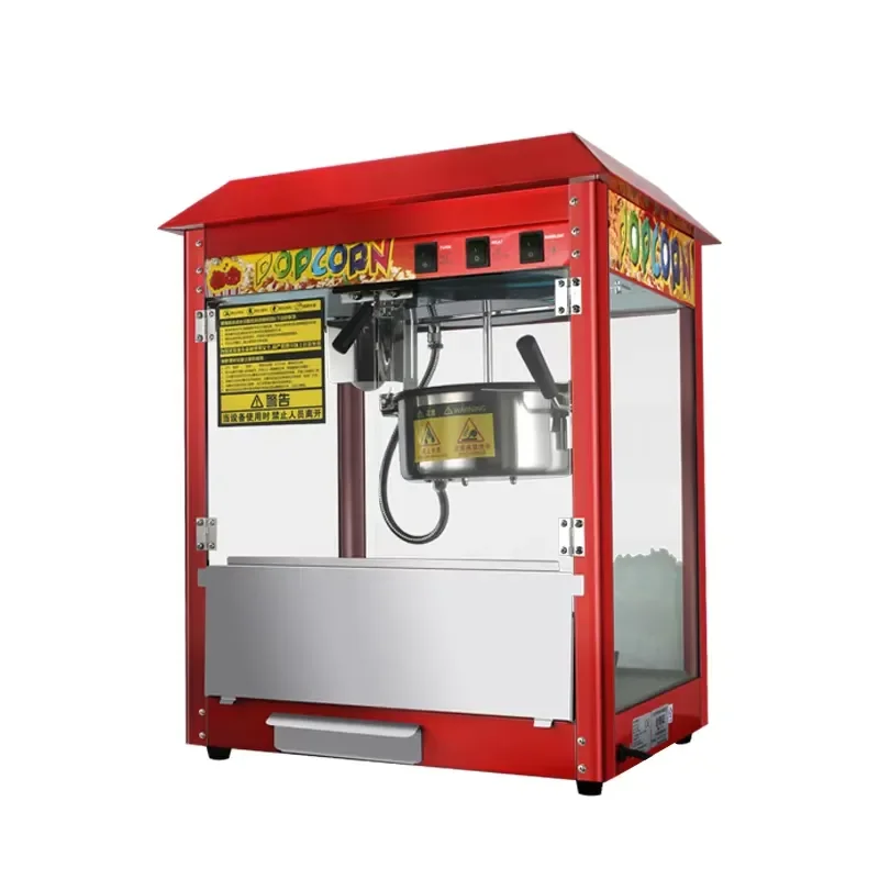 Electric Popcorn Machine Commercial High Efficiency Hot Selling Maker for Cinema Snack Bar Kitchen Use Durable Stainless