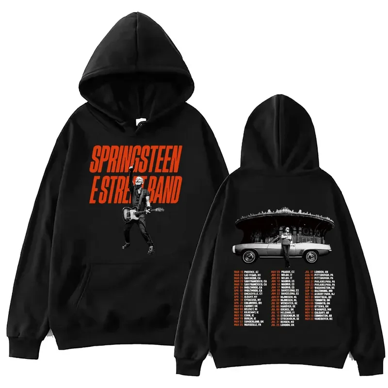 

Bruce Springsteen and E Street 2024 Tour Hoodie Harajuku Hip Hop Pullover Tops Popular Music Sweatshirt Fans Gift