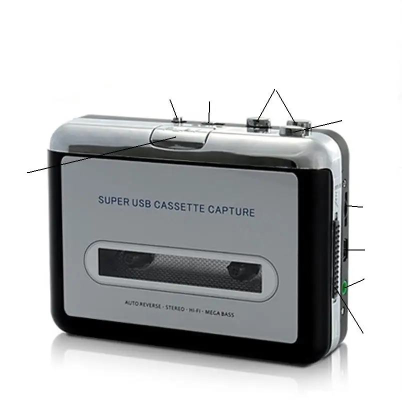 2026 Factory OEM Portable Tape Recorder Audio Combo Digital MP3 Converter Cheap Double Cassette Player