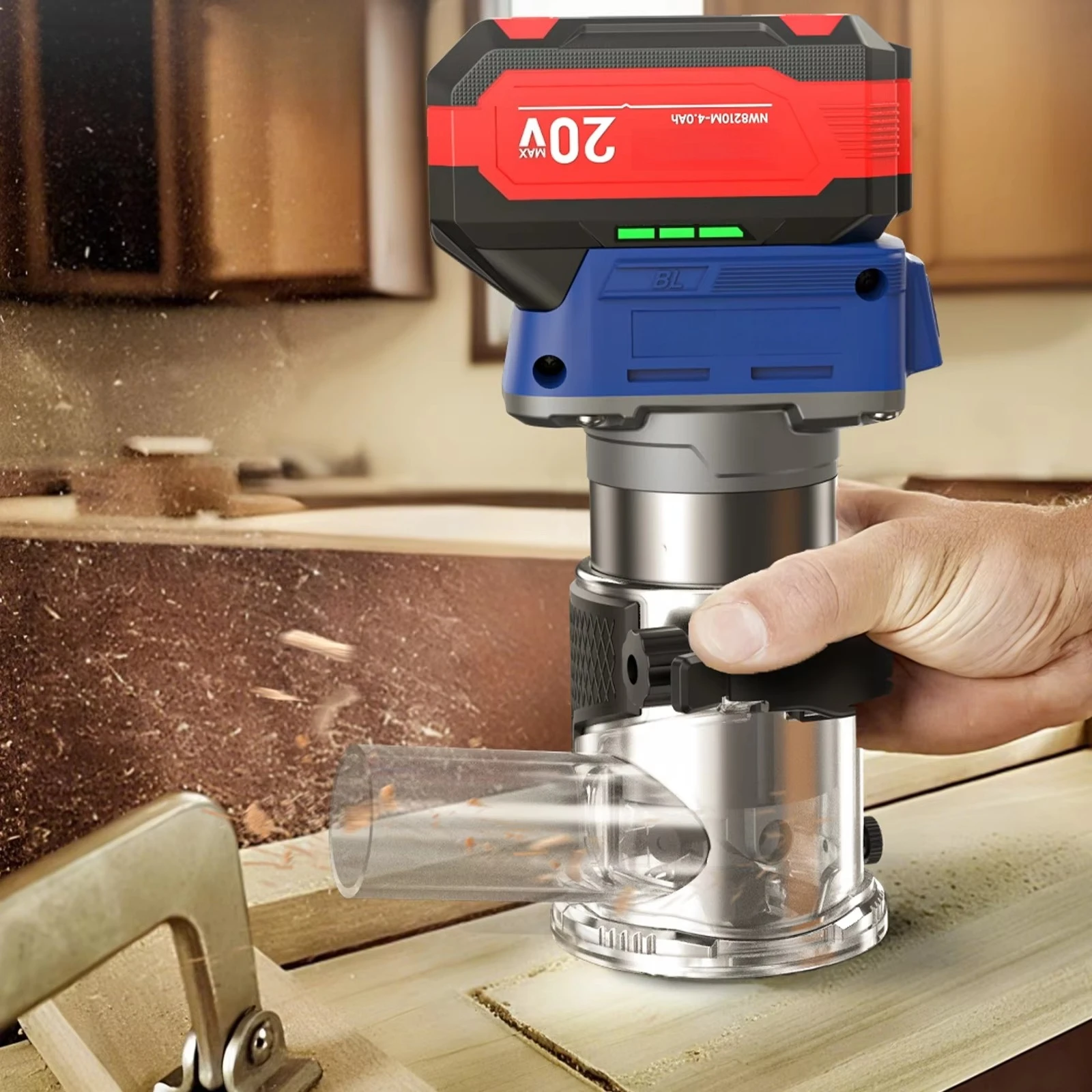 Rechargeable Power Tools High Frequency Woodworking Electric Router Universal Wood Cordless Compact Edge Trimmer