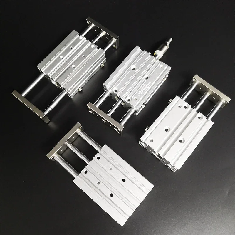 Three-bar cylinder aluminum alloy thin type with guide rod TCM three-axis precision pneumatic parts MGPM/PL16 10/50