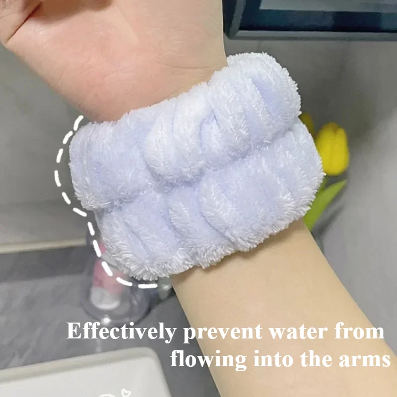 2pcsWrist strap Splash proof water Water blocking Moisture resistant sleeves Absorbent handkerchief Wrist guard Sports wristband