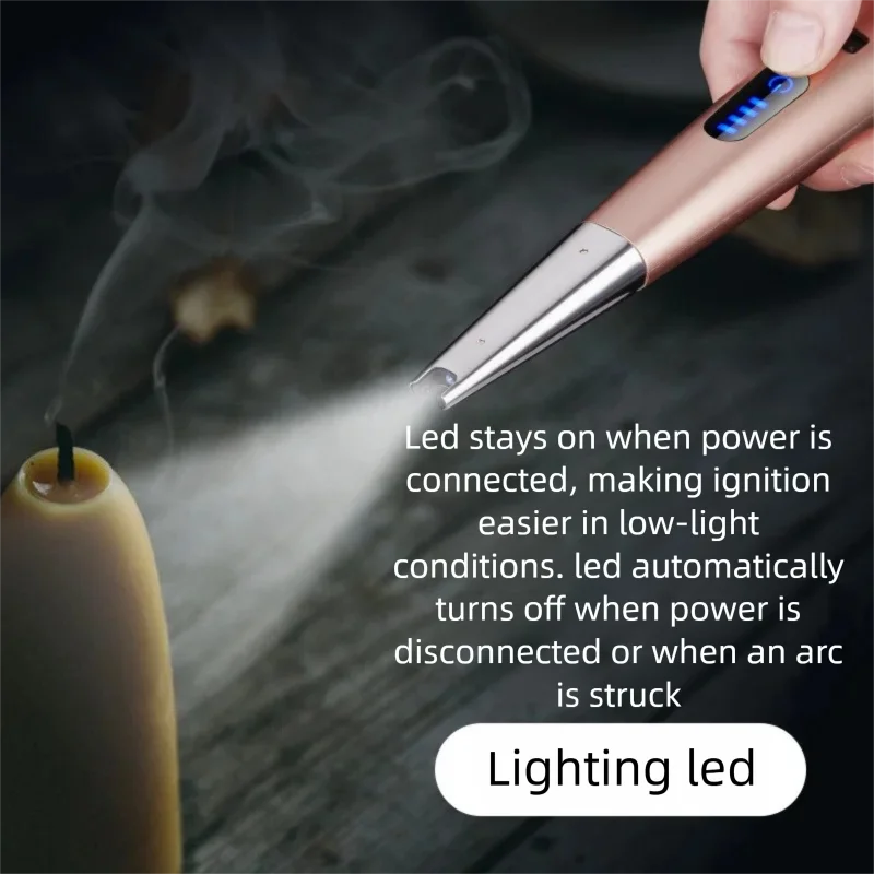 2026 New Type-C Charging Interface with LED Lighting Igniter, USB Charging Pulse Arc Lighter Ignition Gun - view 2