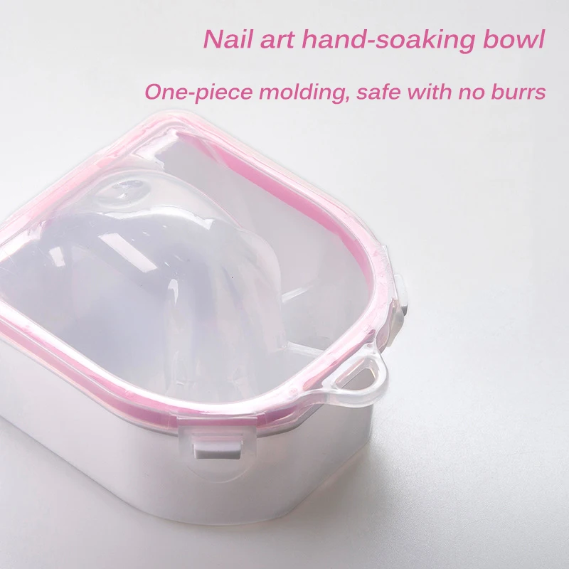 Double-layer insulated hand-soaking bowl for nail art tools, softening dead skin and keratin cleaning and care storage box