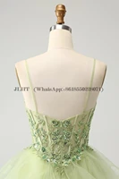 Customized Tiered Tulle A Line Homecoming Dress For Teens Sparkly Lace Applique Beaded Short Prom Dress Mini Cocktail Party Gown - Image 6
