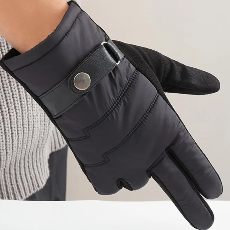 الخريف والشتاء القطيفة أسفل القماش النسخة الكورية لمس ركوب الخيل والقيادة يندبروف ودافئة قفازات من جلد الغزال