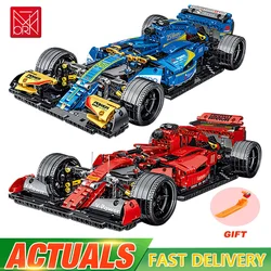 1200pcs Technical 023005 Formula Cars Red F1 Building Blocks Sports Racing Cars Super Model Kits Bricks Toys for Kids Boys Gifts