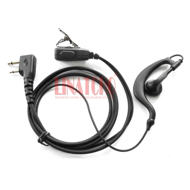 PTT Radio Earpiece Earphone Mic for Walkie Talkie IC-F11 IC-11S IC-F14 IC-T22A IC-T81A IC-T90A