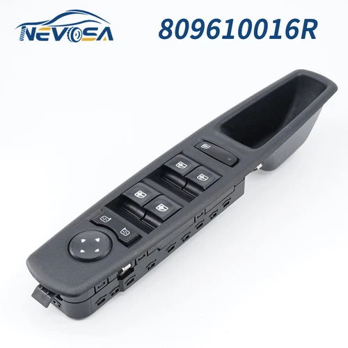 NEVOSA 809610016 Botón de interruptor de ventanilla eléctrica del lado del conductor R para Renault Megane MK3 2008 2009 2010 2011 2012-16 accesorios de coche