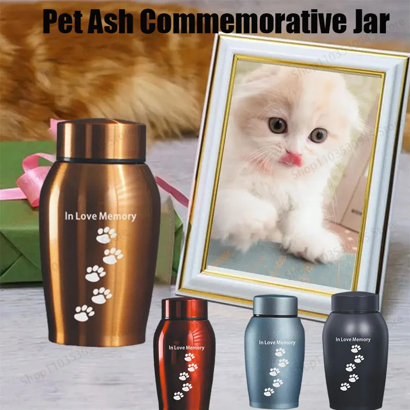 

Multi-colored Stainless Steel Dog Urns Dog Cat Bird Mouse Cremation Ashes Urn Sealed Funeral For Dogs Pet Souvenir New