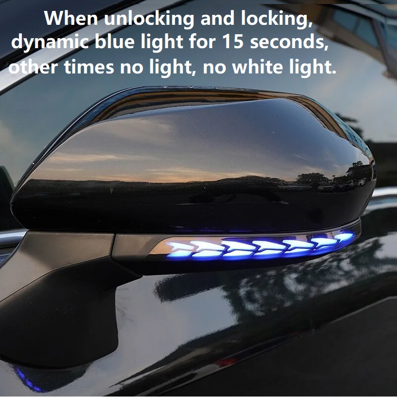 وامض إشارة المرآة الجانبية لكامري ، ضوء ديناميكي أزرق وأبيض ، ضوء النهار الجري ، XV70 ، ، CHR ، بريوس ، XW50 ، PHV