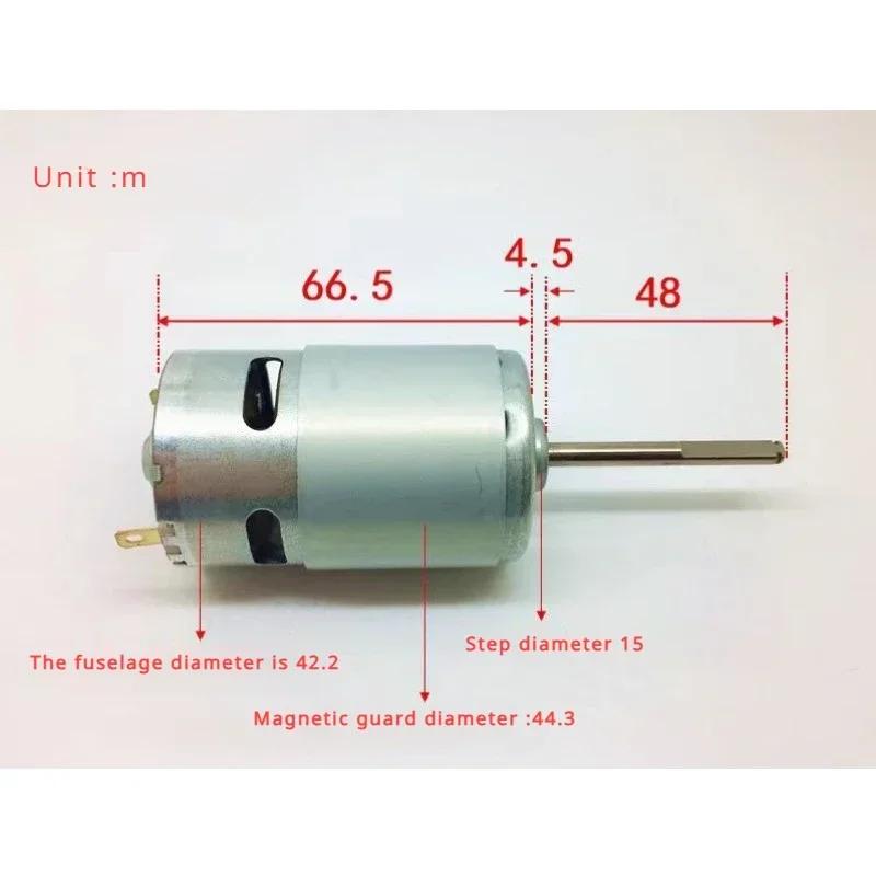 775 Kohle bürsten motor Gleichstrom 24V lange Achse/d Achse niedrige Drehzahl/hohes Drehmoment/leise