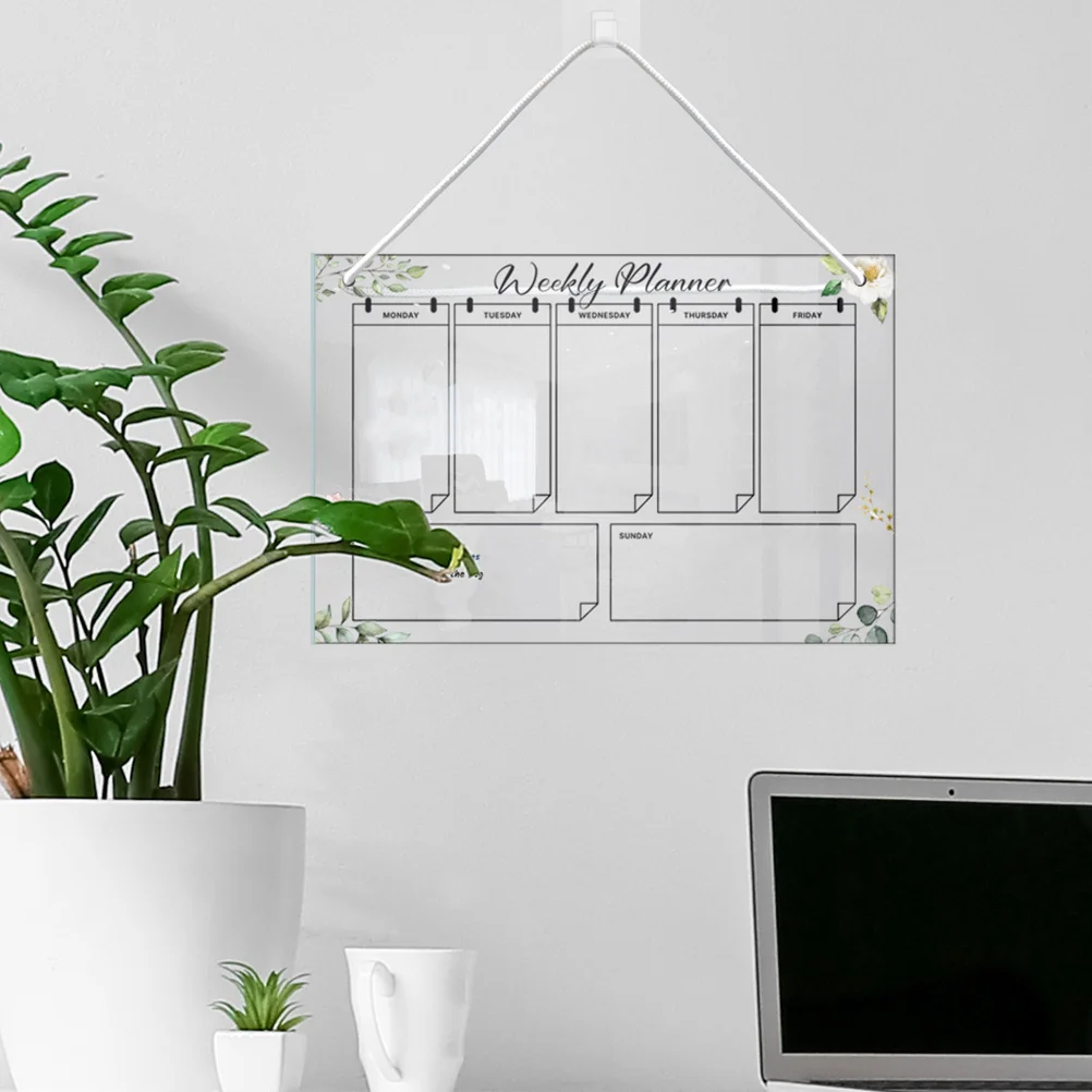 1Set Clear Acrylic Memo Board Multifunction Office Supply Home Decoration Simple Generous Design Tabletop Board